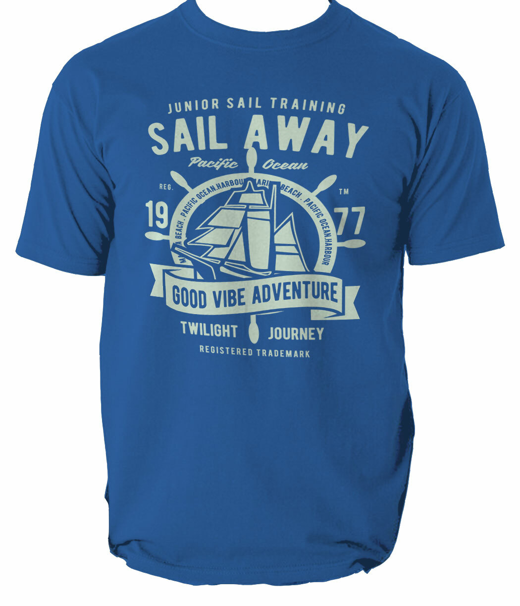 SAIL AWAY BLUE SUMMER SHORT SLEEVES T-SHIRT - BLUE main image 0