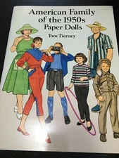 American Family of the 1950s Paper Dolls in Full Color Tom Tierney uncut