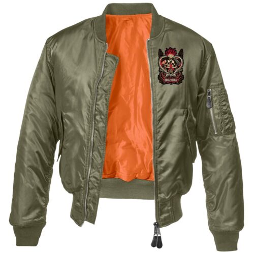 Herren Männer Bomberjacke Rockn Roll Rockabilly oldschool Fliegerjacke men jacke - Bild 6 von 7