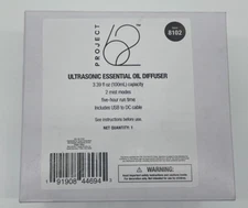 Project 62 Ultrasonic Essential Oil Diffuser  5 Hour Run Time 2 Mist Modes 100ml