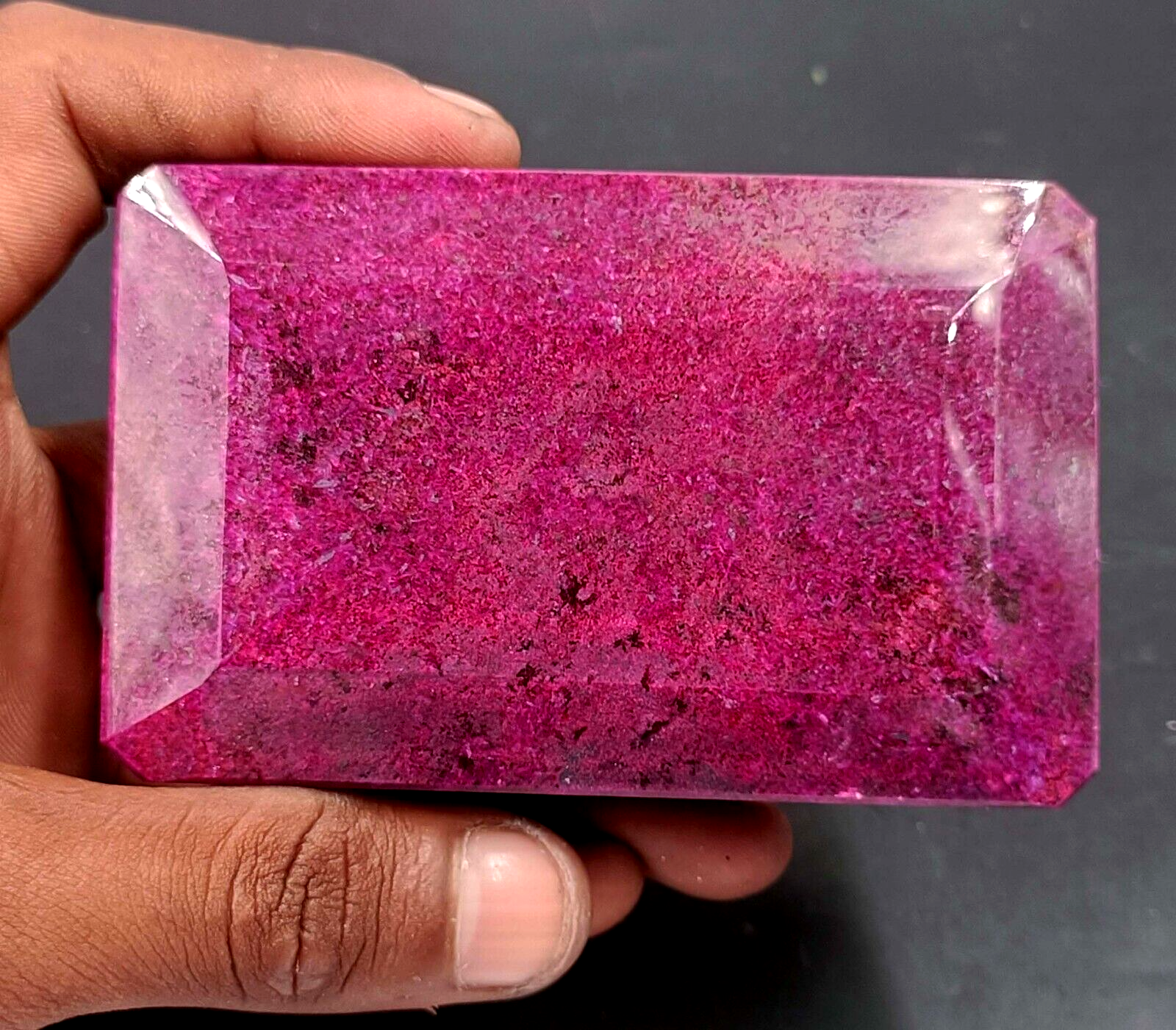 2500 Ct Gorgeous Rare Collection Emerald Cut Natural Red Ruby Certified ...