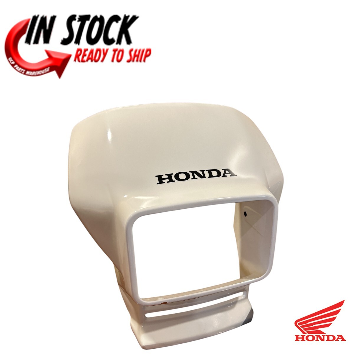 HONDA HEADLIGHT SHROUD FENDER 93-2024 XR650 L OEM ROSS WHITE 87125
