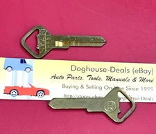 2- HFD1 H14 Star Uncut Key Blanks, Vintage Ford Door / Ignition, Free US Ship