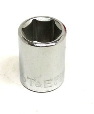 T&E Tools 12214 6 Pt. 7/16" SAE 1/4" Drive Socket "MADE IN THE USA"