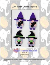 Halloween Witch Gnomes Magnets- Plastic Canvas Pattern or Kit