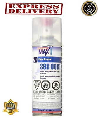 White Spray Paint SprayMax 2K Glamour High Gloss Aerosol Clear - Foto 9