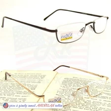 MENS WOMENS READERS Metal PEEK OVER HALF RIM +1.25 ~+3.00 QUALITY SPRING HINGES