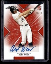 2021 Leaf Perfect Game National Showcase #BA-AW2 Alex Wade Autos Orange AU,SN