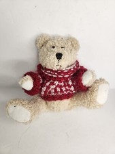 Vintage Hugfun Teddy Bear 1998 Appx 8 Tall Seated Red Sweater