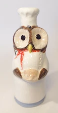Stuart Bass Pie Bird Vent/Funnel * OWL Chef w/Pie * made in ENGLAND