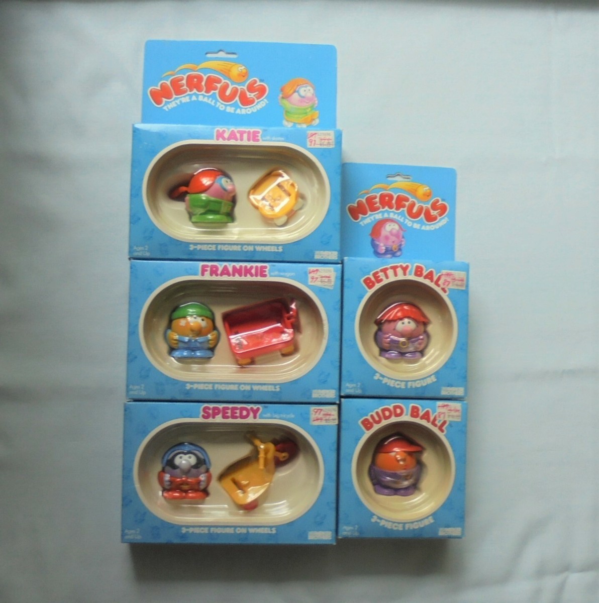 Nerfuls Ball Character 3 Piece Figure On Wheels Mix and Match ID