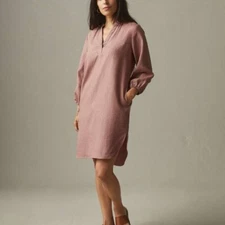 American Giant 100% Linen Short Dress Pink Size S USA Beach Summer