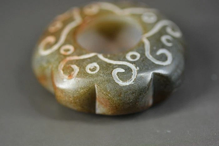 Lavadora de cepillo de escritura tallado en jade natural chino raro A3 Foto 4 de 4