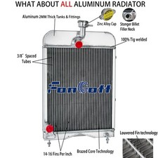 #1660499M92 Aluminum Radiator Fits Massey Ferguson 135 20 2135 35 205 NEW