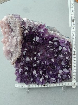 Amethyst mit  Rosa Quarz, Platte  H= 22-B=22- T=4,5 cm  Bahia Brasilien 3,4 Kg