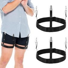 Shirt Stays,2 Pcs Black Adjustable Holder Straps For Men And Women,Keeps You