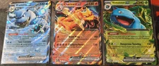 Charizard EX 6/165  & Venusaur EX 3/165 & Blastoise EX 9/165 151 Pokemon TCG NM