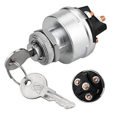 Ignition Switch with Key, 4 Position Universal Key Ignition Switch 12v for