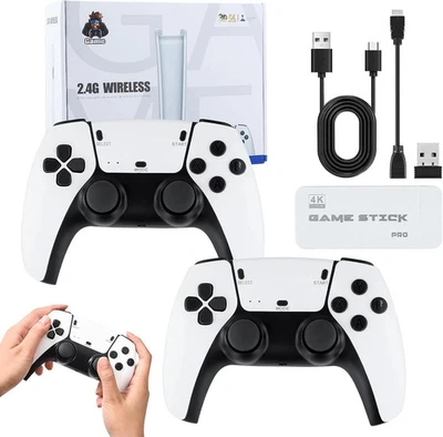 35000+ Retro Video Game Console 4K HD TV Game Stick Ink.2 Wireless Controller🔥