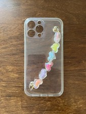 iPhone 13 Pro Max Case - Clear W  Heart Strap