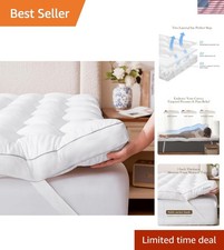 3 Inch Memory Foam Mattress Topper King for Back Pain Relief, Filled with Bre...