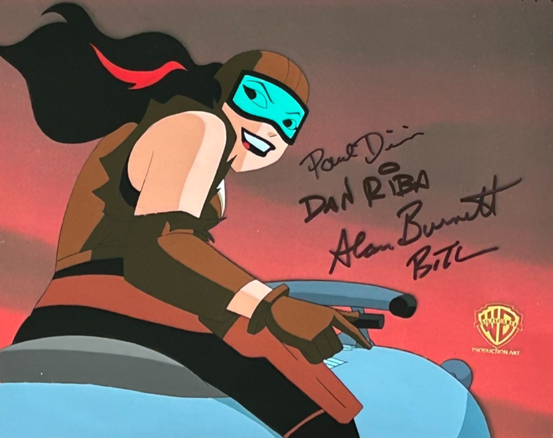 BRUCE TIMM rare ROXY ROCKET cel SIGNED 4x A9 Ultimate Thrill BTAS