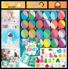 Surprise Bath Bombs for Kids - 24 Pack Fizzy Bubble Bath Gift Set with Toys Insi