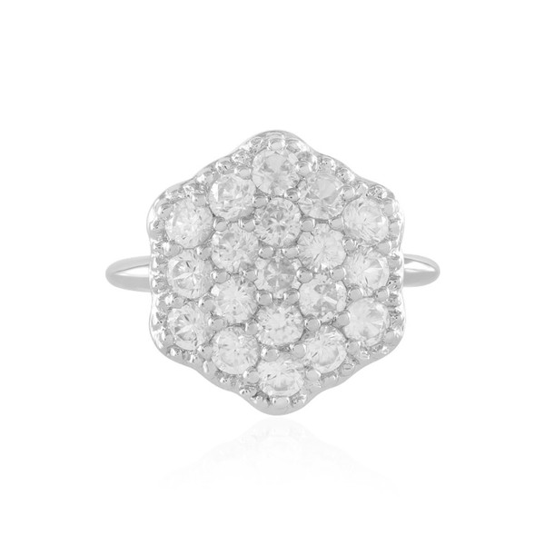 Cavill Zirkonring 2,76Ct Brillantschliff 925 Silber Damen Ring Modern Platin-image