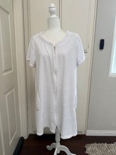 Miss Elaine Relax Womens White Terry Robe Pockets Larghe Housecoat