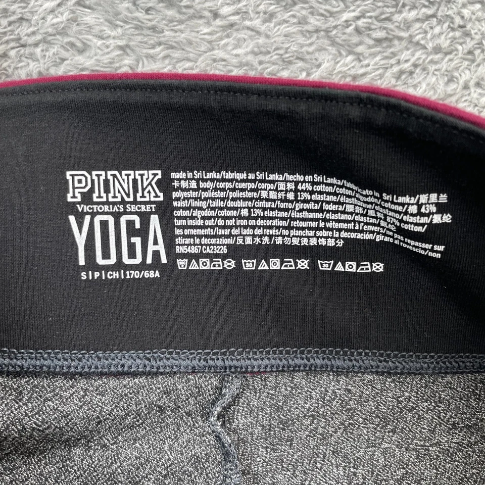 Leggings Pink Victorias Secret Mujer Pequeños Gris Yoga Algodón Gimnasio Rendimiento Foto 3 de 4