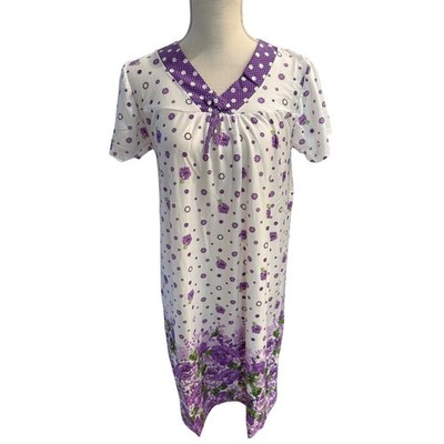 Lati Fashion Intimates Night Gown Style 811 Floral short sleeve NWT Size M  | eBay