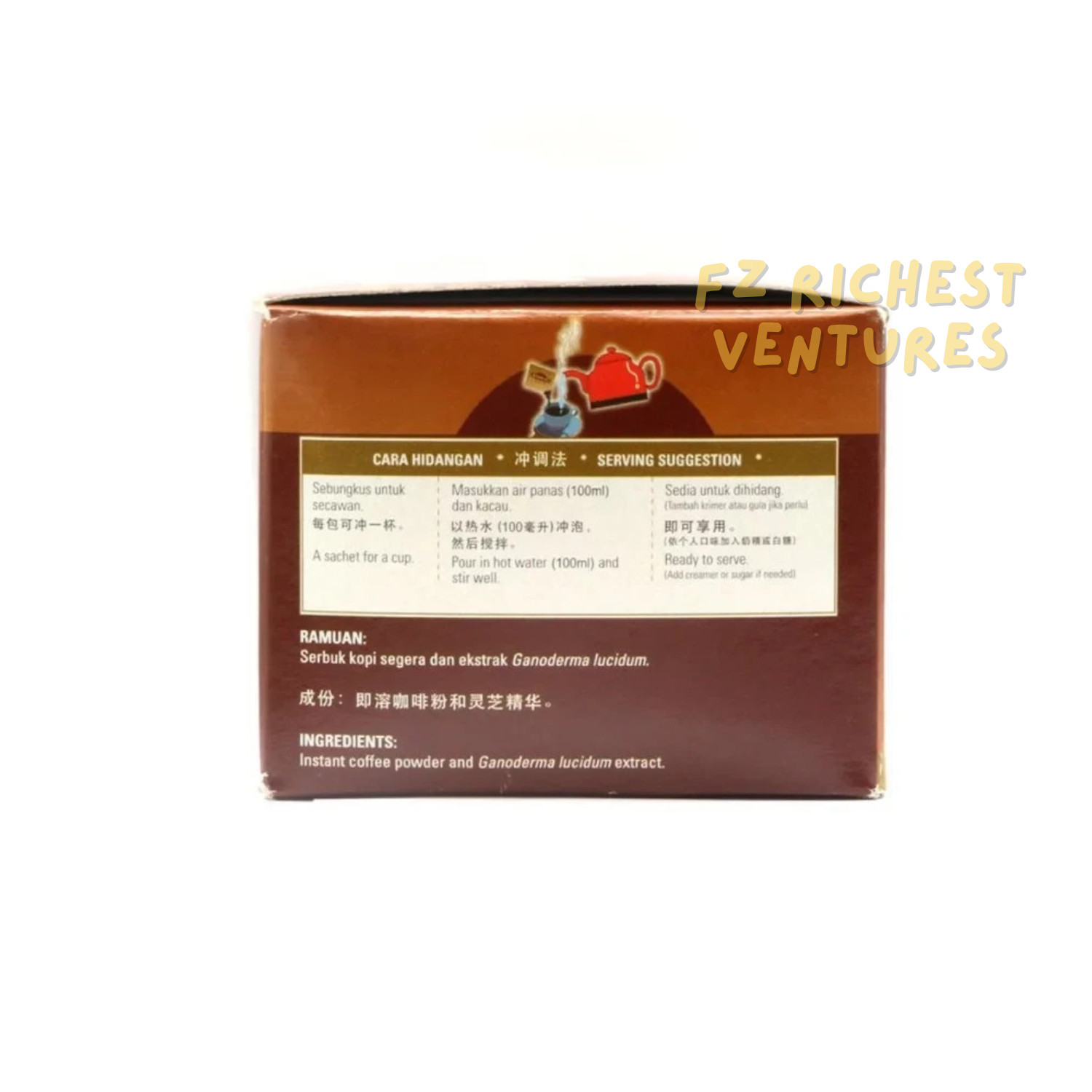 5 X Ganocafe Classic Gano Excel Cafe Coffee Ganoderma Lucidum 30 Sachets - DHL