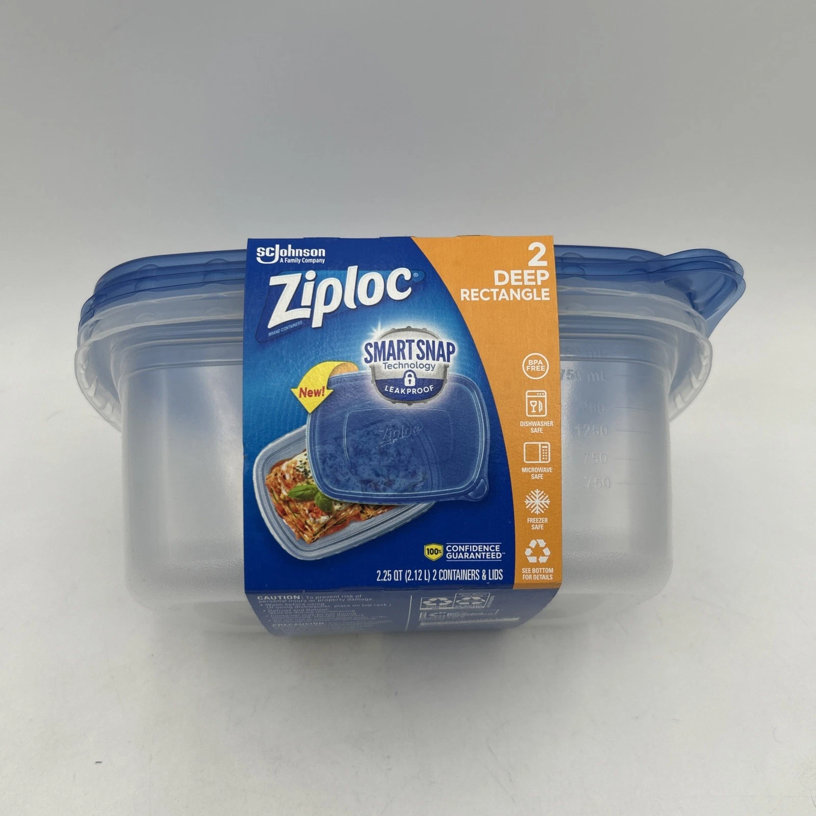 Ziploc Food Storage Containers 2 Count Bpa Free Stackable Freezer Microwave Safe