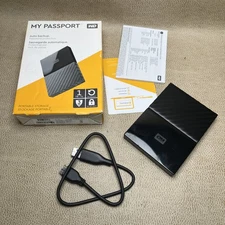 WD Western Digital My Passport 1TB External Drive Black