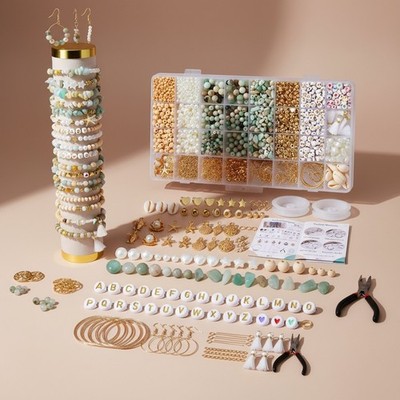 1927-Piece Jewelry Making Kit with Natural Stone Beads for DIY Projects