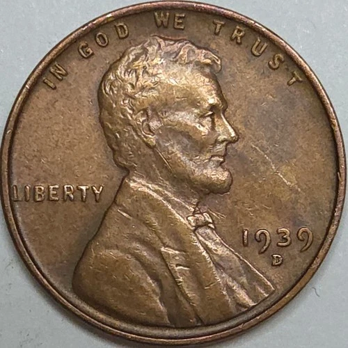1939-D Lincoln Wheat Cent - XF (Lot#4)