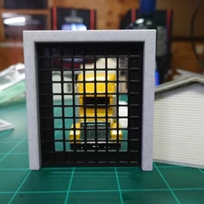 1:64 S Scale Garage Door Surround and Mount For Trucks, Fire Station