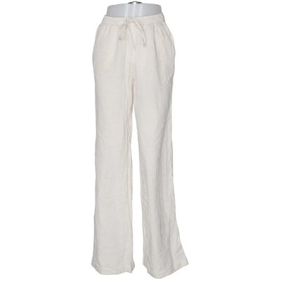 Nelly, Palazzohose, Größe: 34, Flowy Drawstring Linen Pants, Beige #mRK