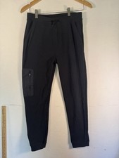 Abercrombie Kids Tech Cargo Joggers Black Sweatpants Size 15/16 XL Drawstring