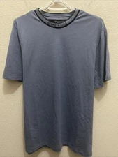 Kenneth Cole New York Medium T-Shirt Blue Short Sleeve Collar Logo NWT $49