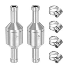 Uxcell 2pcs 6mm 14 Fuel Check Valve Non-return One Way Hose Check Valve Al