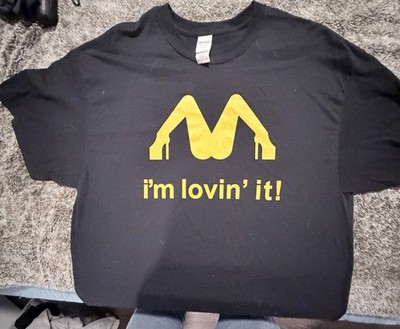 Gildan Heavy Cotton I'm Lovin' It Graphic Black Men's XL Short Sleeve T-Shirt