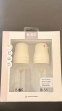 BIBS Plastic Baby Bottle, 150 ml, 2-Pack, Natural Rubber Latex Teat, Ivory