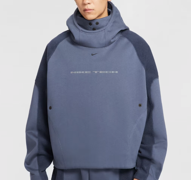 Nike Tech Boreas Men's Oversized Hoodie Thunder Blue Obsidian