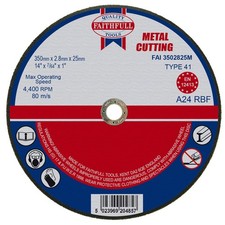 Image of Faithfull Metal Cut Off Disc 355 x 2.8 x 25.4mm