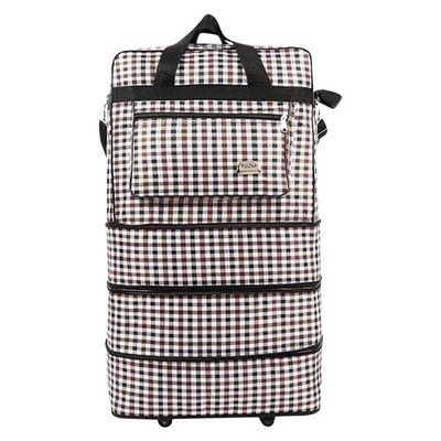 30 Inch Expandable Duffle Luggage Bag Foldable Travel Bag with 4 Rolling Wheels