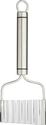 KitchenCraft Ovaler Edelstahl-Crinkle-Chip-Schneider mit Griff
