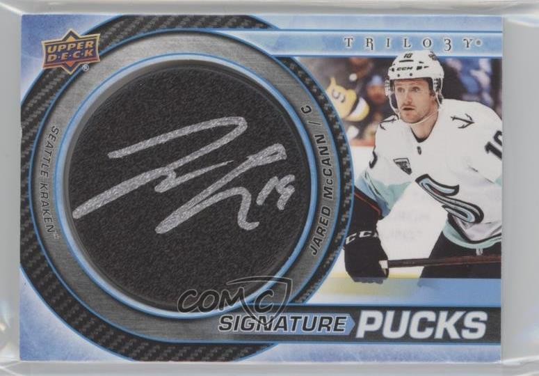 2022-23 Upper Deck Trilogy Signature Pucks Jared McCann #SP-JM Auto 03uh