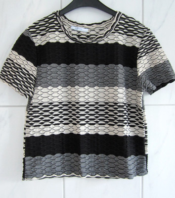 Shirt  von ZARA Basic Gr.38 schwarz-beige gemustert
