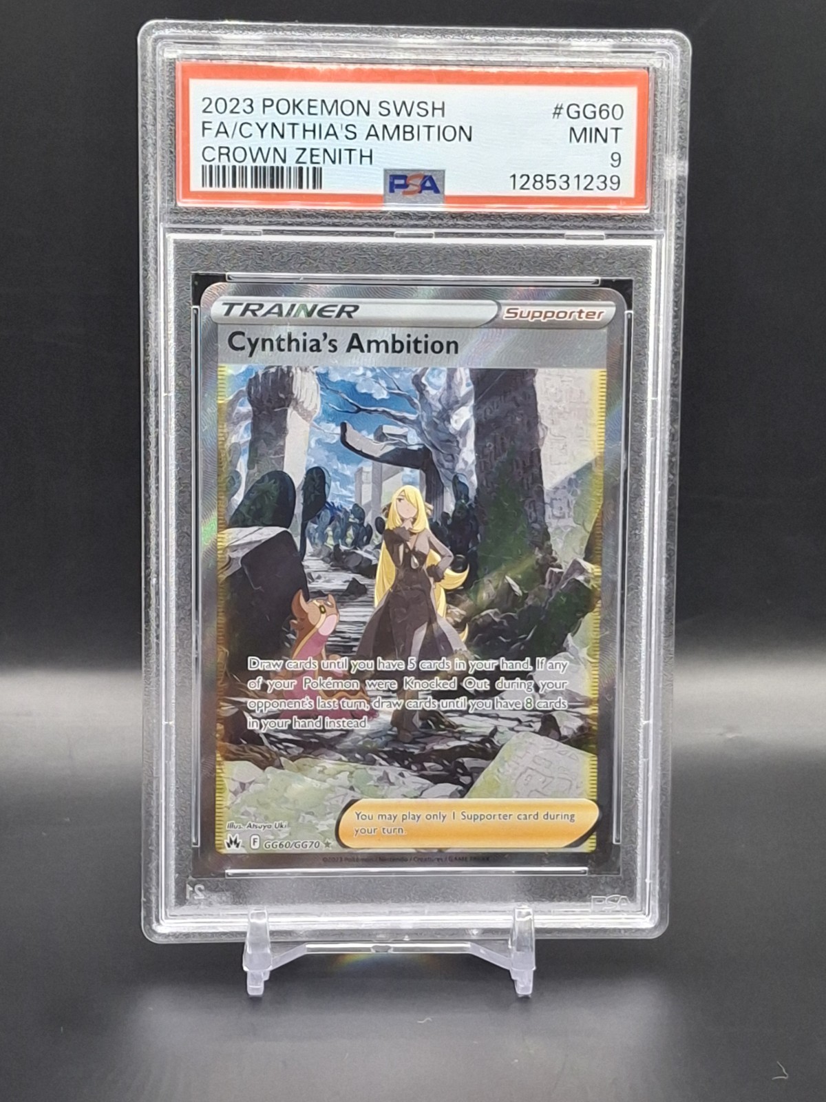 Pokemon Trainer 2023 Cynthia's Ambition GG60/GG70 Crown Zenith PSA 9 Mint